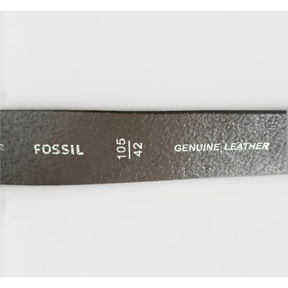 Fossil Men’s Brown Leather Belt Size 42 1.5” Wide - Picture 4 of 4